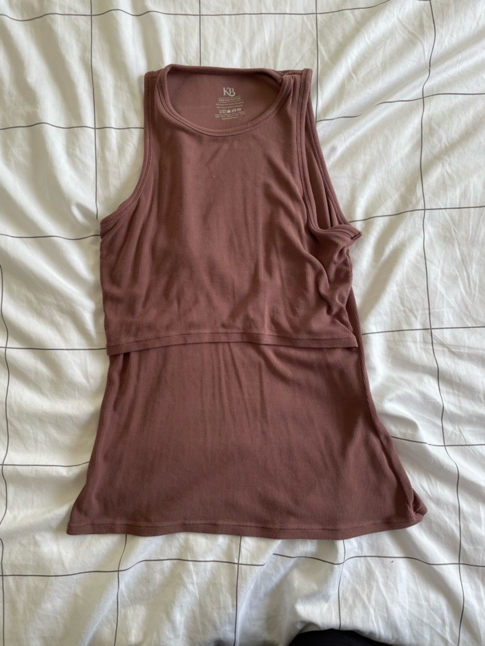 Mauve Ribbed kindred bravely nursing tank
